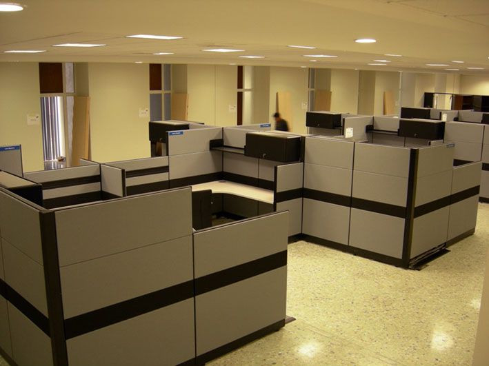 Galería de Módulos de trabajo con panel Stigma con alturas bajas y altas