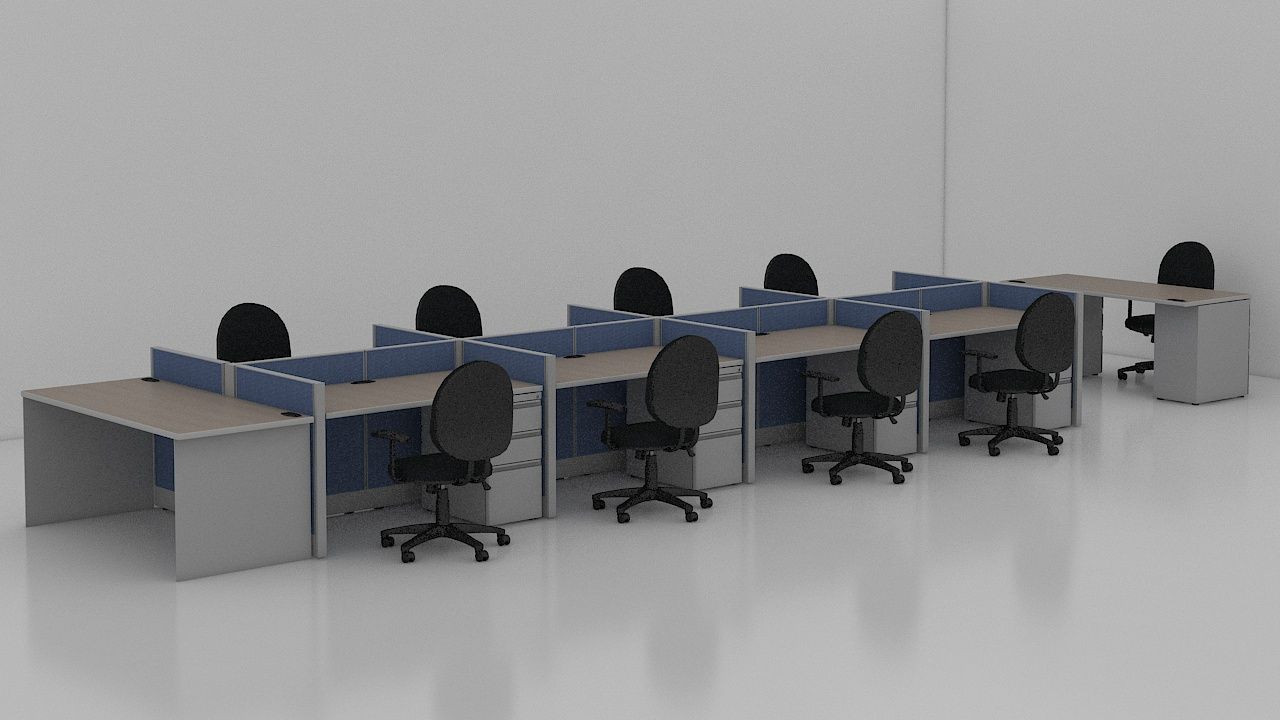 Galería de Módulo de trabajo Open Space  Cowork para 8 personas