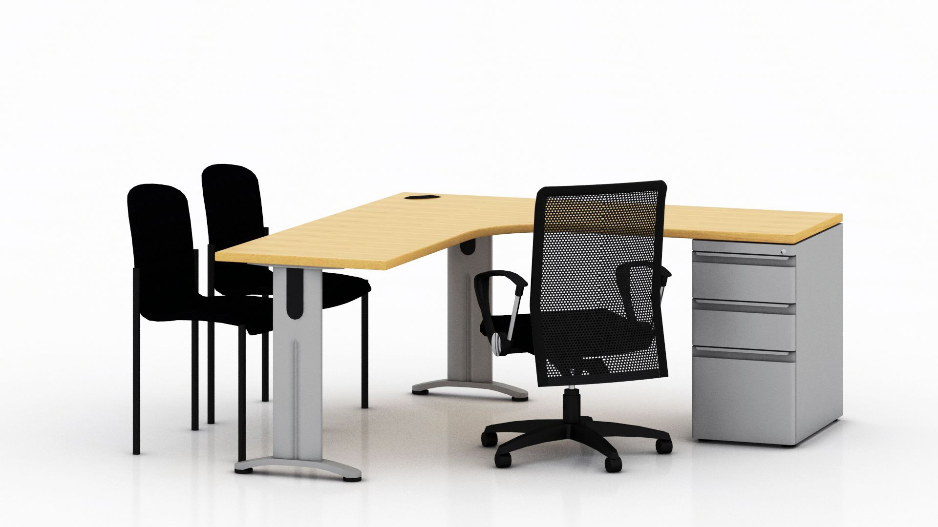 Galería de Escritorio en "L" Línea  Cassel