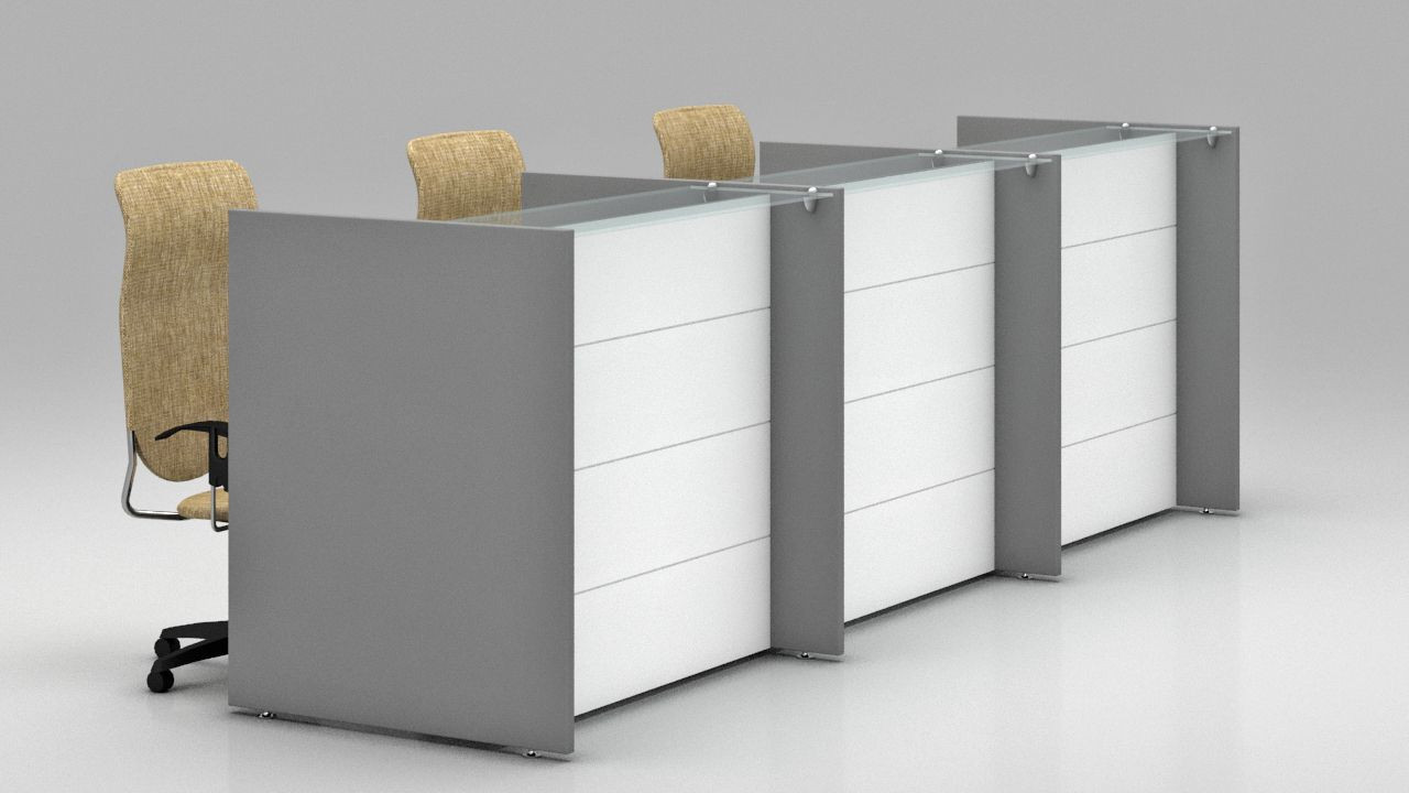 Galería de Recepción Recta para 3 Usuarios