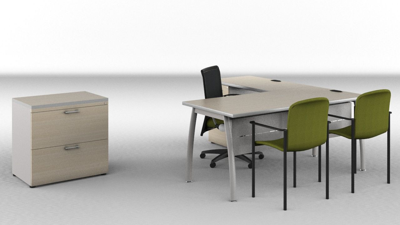 Galería de Escritorio en "L" Base Línea SOM