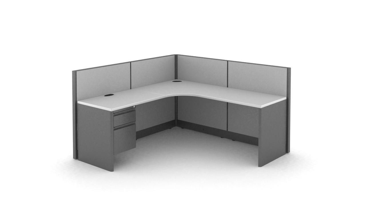 Galería de Módulo individual con paneleria y cajonera suspendida