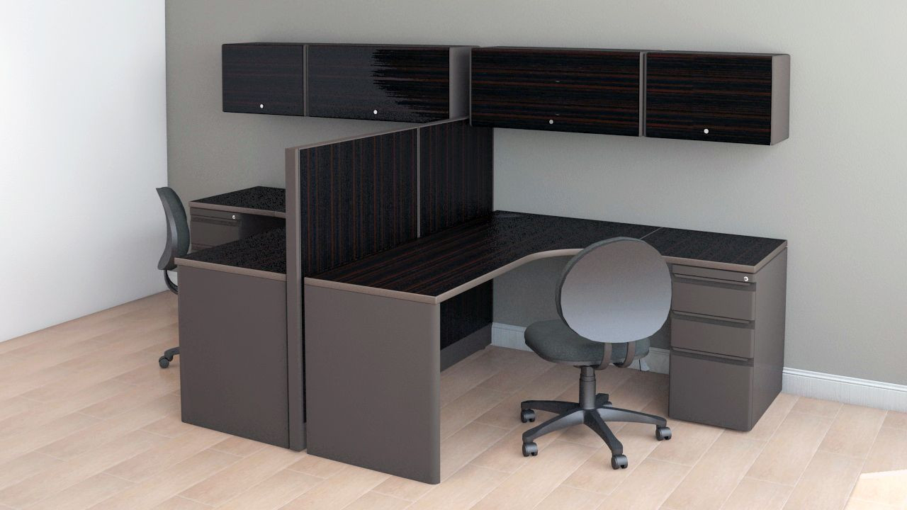 Galería de Módulo doble a pared división con panel divisor linea MS