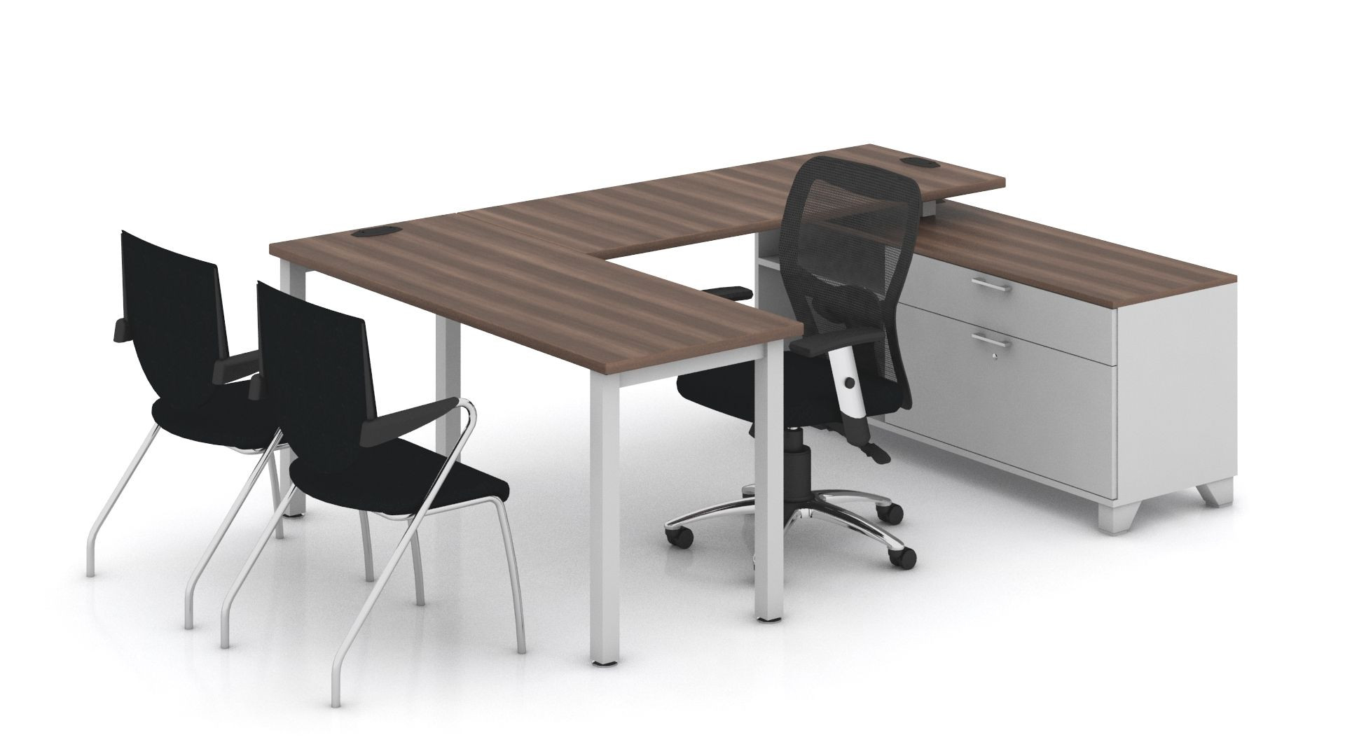 Galería de Escritorio en "U" base Línea  SOM